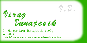 virag dunajcsik business card